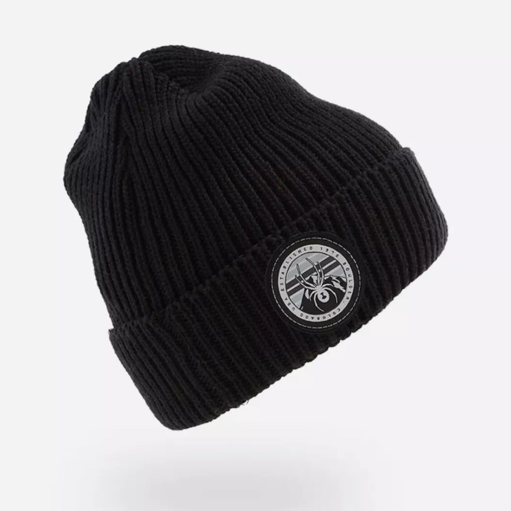 Spyder Black Knit Beanie Youth